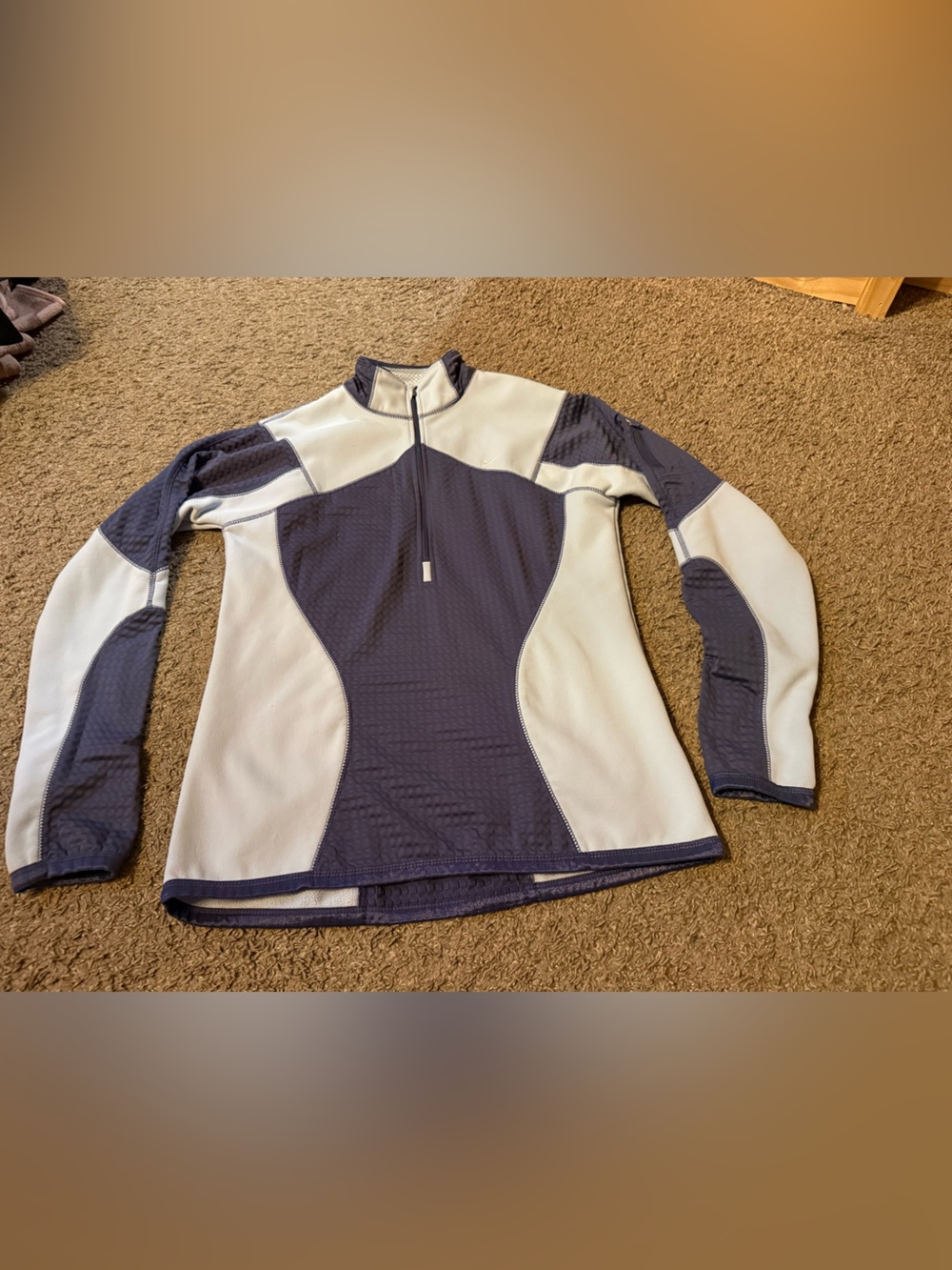 Med Nike blue 3/4 zip long sleeve